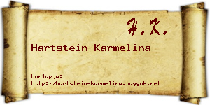 Hartstein Karmelina névjegykártya
